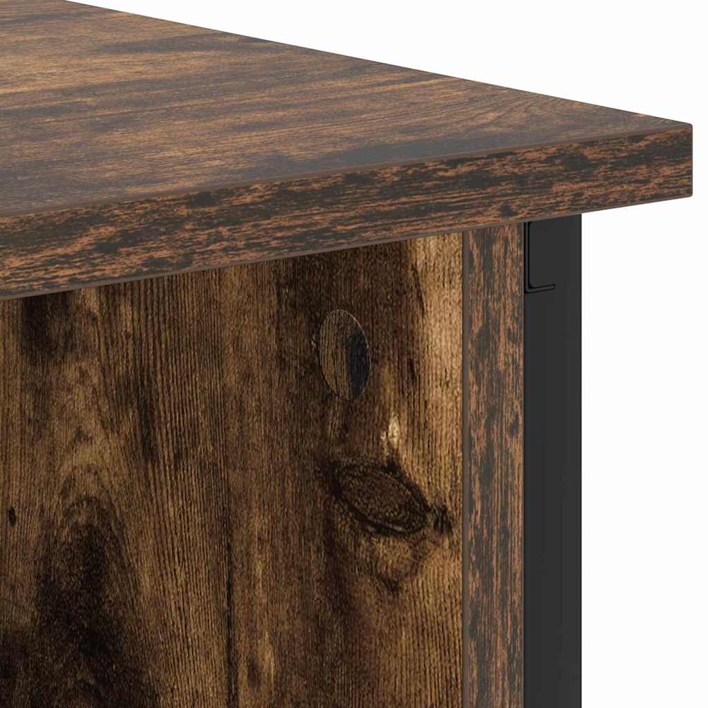 Dulap de noapte Stejar afumat 55 x 31 x 76 cm Lemn compozit GartenMobel Dekor