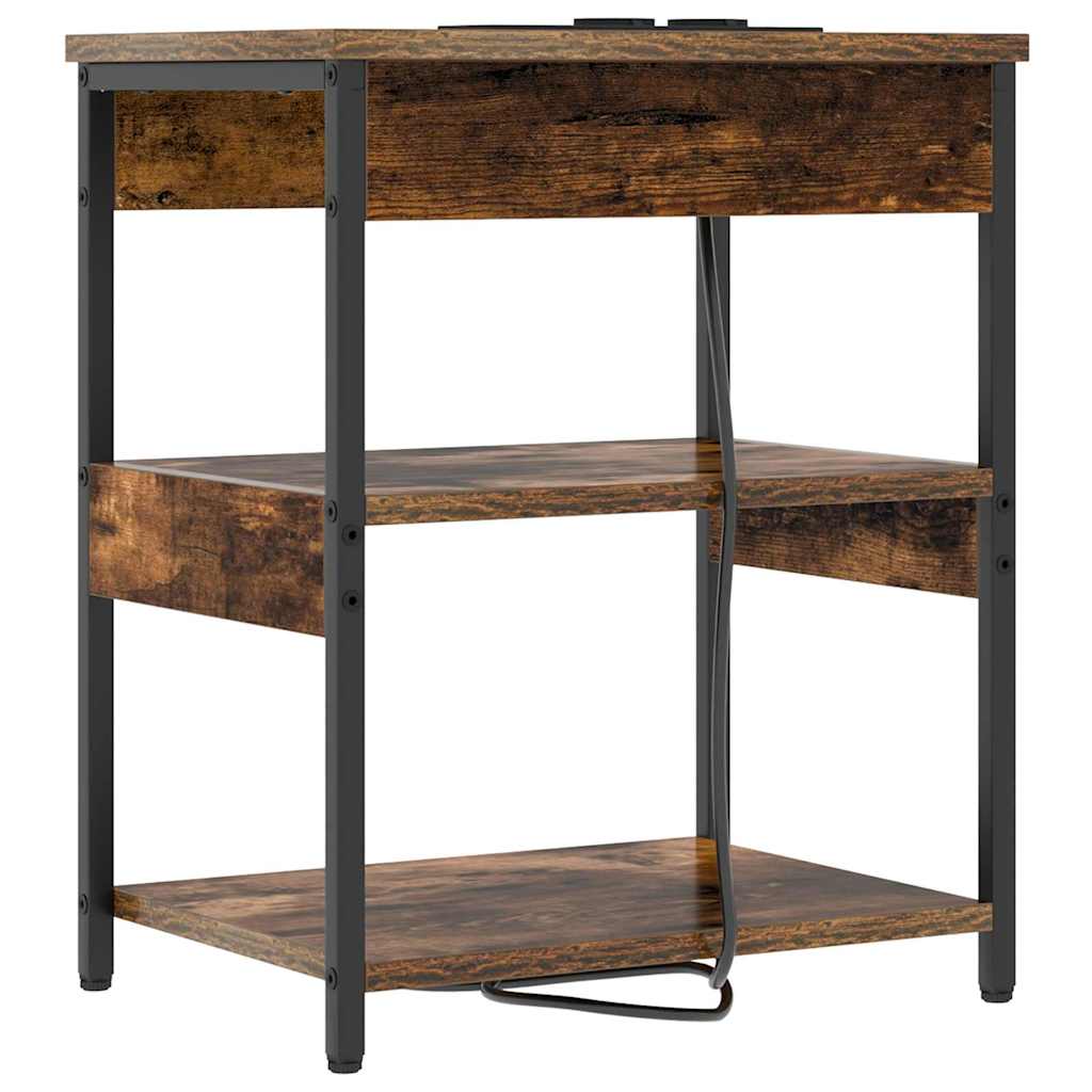 Dulap de noapte Stejar afumat Lemn compozit GartenMobel Dekor