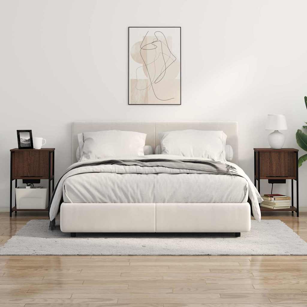 Dulap de noapte Stejar brun 38 x 31 x 61 cm Lemn compozit GartenMobel Dekor