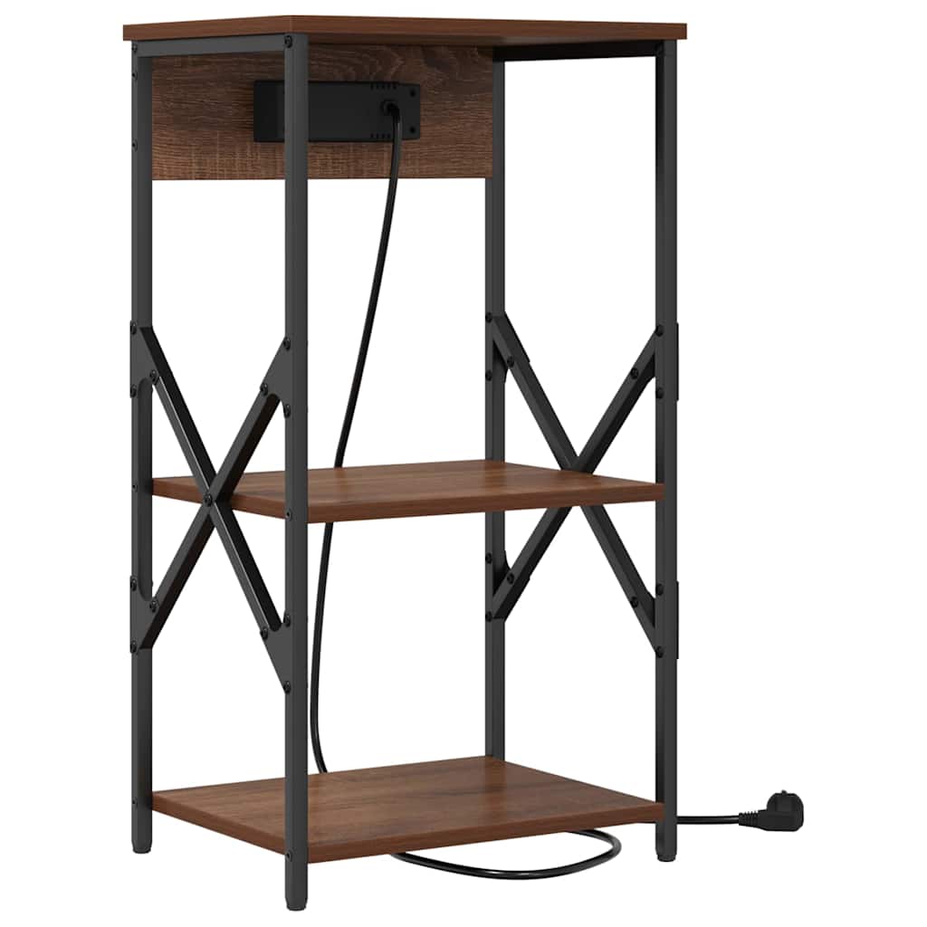 Dulap de noapte Stejar brun 41 x 31 x 76 cm Lemn compozit GartenMobel Dekor