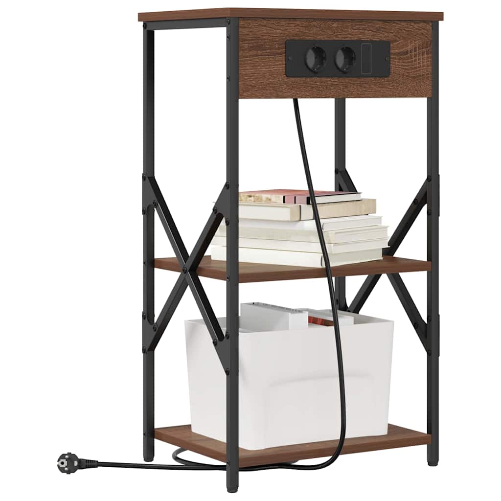 Dulap de noapte Stejar brun 41 x 31 x 76 cm Lemn compozit GartenMobel Dekor