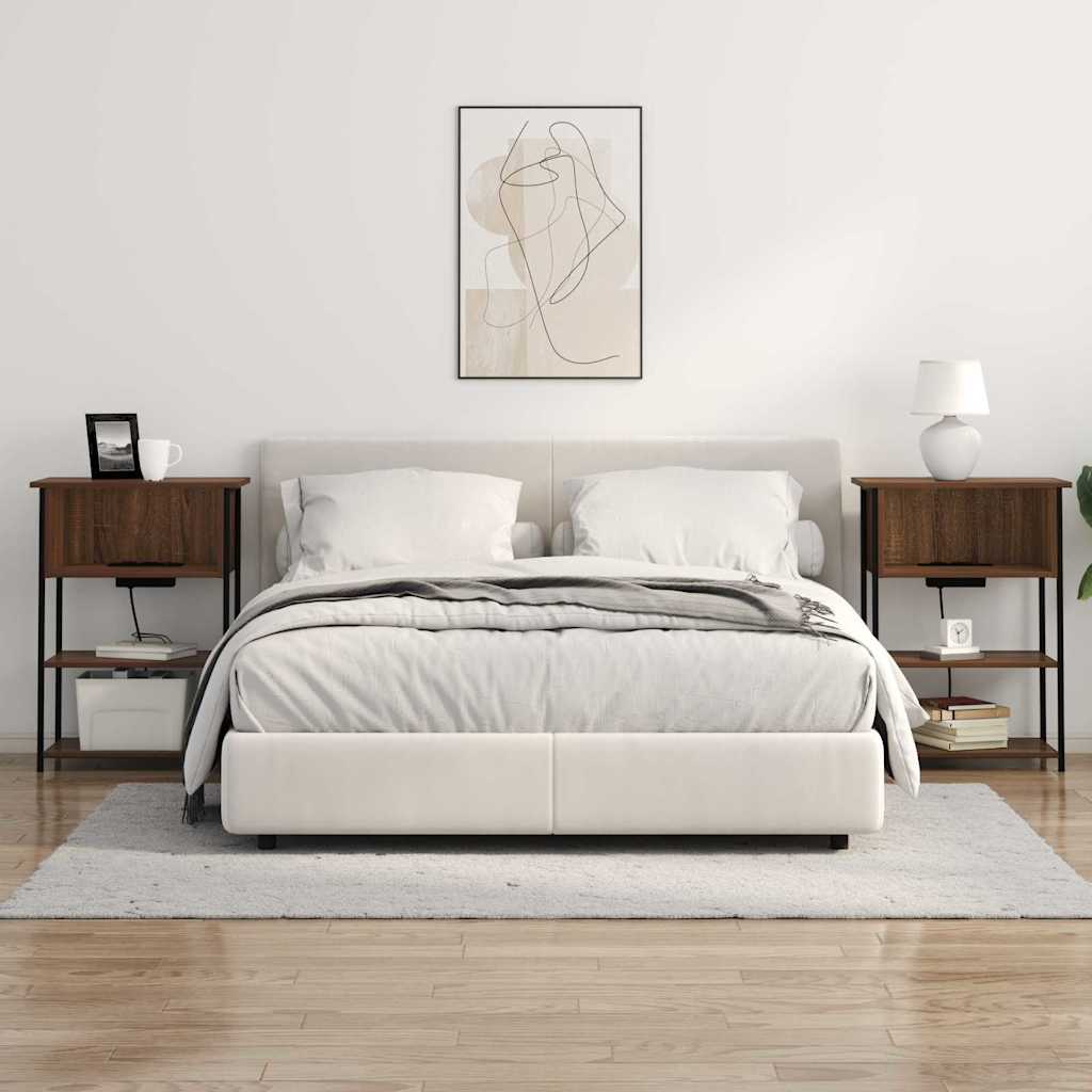 Dulap de noapte Stejar brun 55 x 31 x 76 cm Lemn compozit GartenMobel Dekor