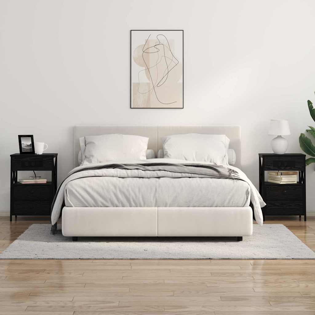 Dulap de noapte Stejar negru 40 x 31 x 60 cm Lemn compozit GartenMobel Dekor