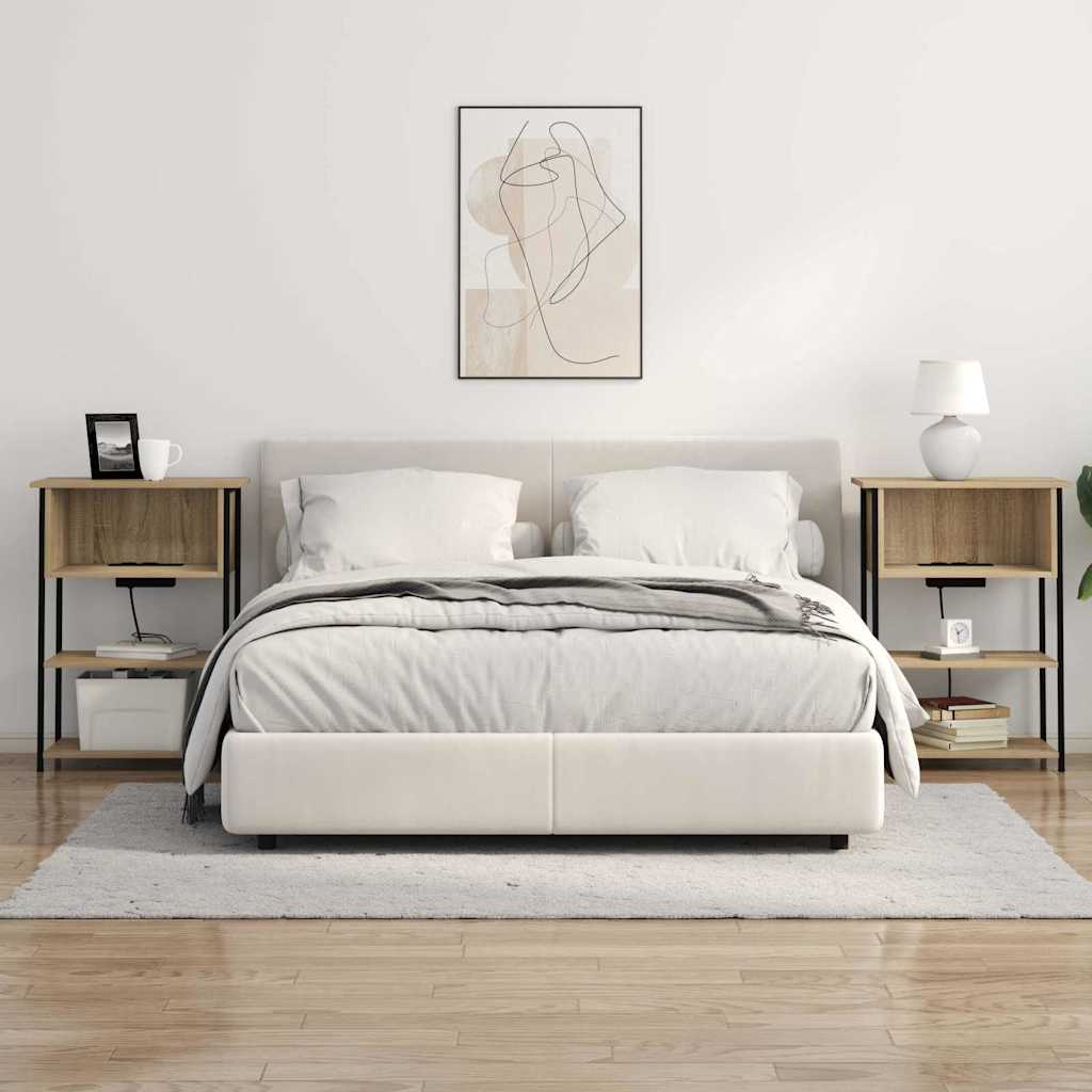 Dulap de noapte Stejar sonoma 55 x 31 x 76 cm Lemn compozit GartenMobel Dekor