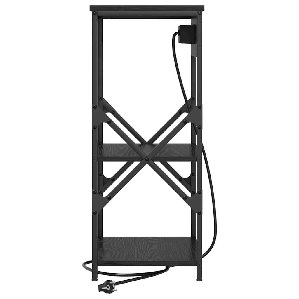 Dulap de noapte cu raft 2 pcs Stejar negru 41 x 31 x 76 cm GartenMobel Dekor