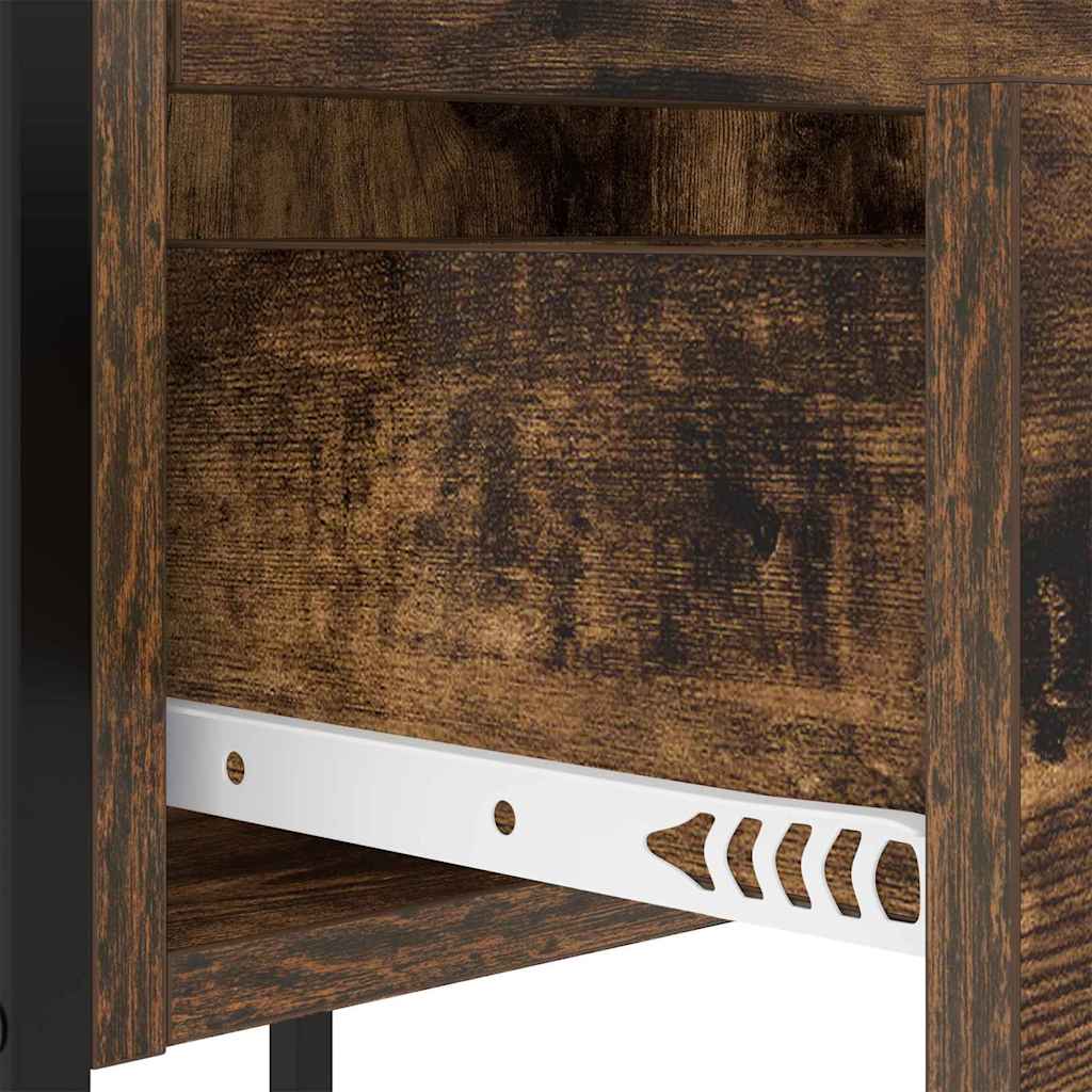 Dulap de noapte cu sertar 2 pcs Stejar afumat 42 x 41 x 61 cm GartenMobel Dekor