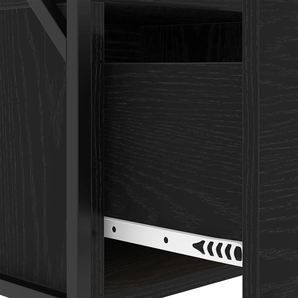 Dulap de noapte cu sertar 2 pcs Stejar negru 40 x 31 x 60 cm GartenMobel Dekor