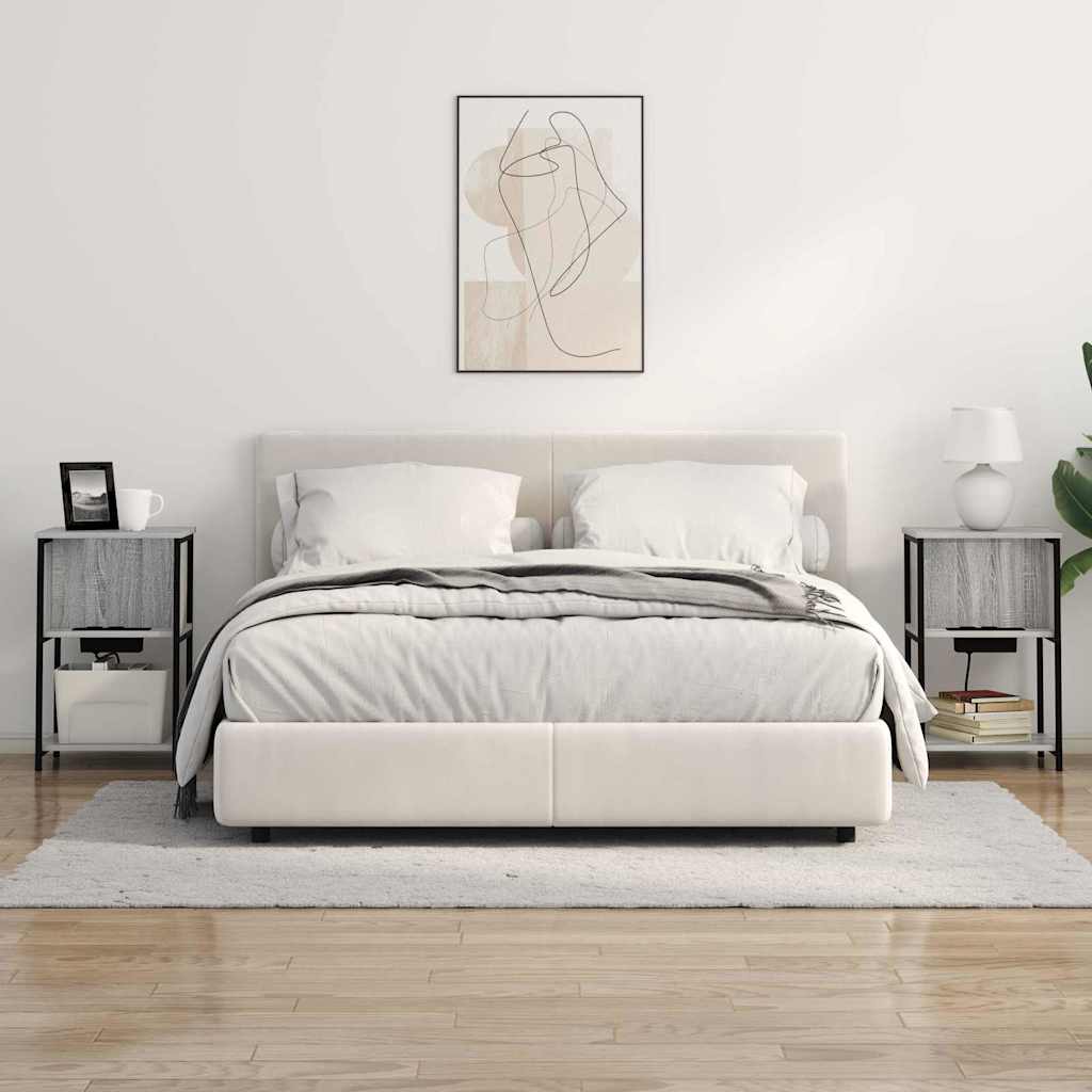 Dulap de noapte sonoma gri 38 x 31 x 61 cm Lemn compozit GartenMobel Dekor