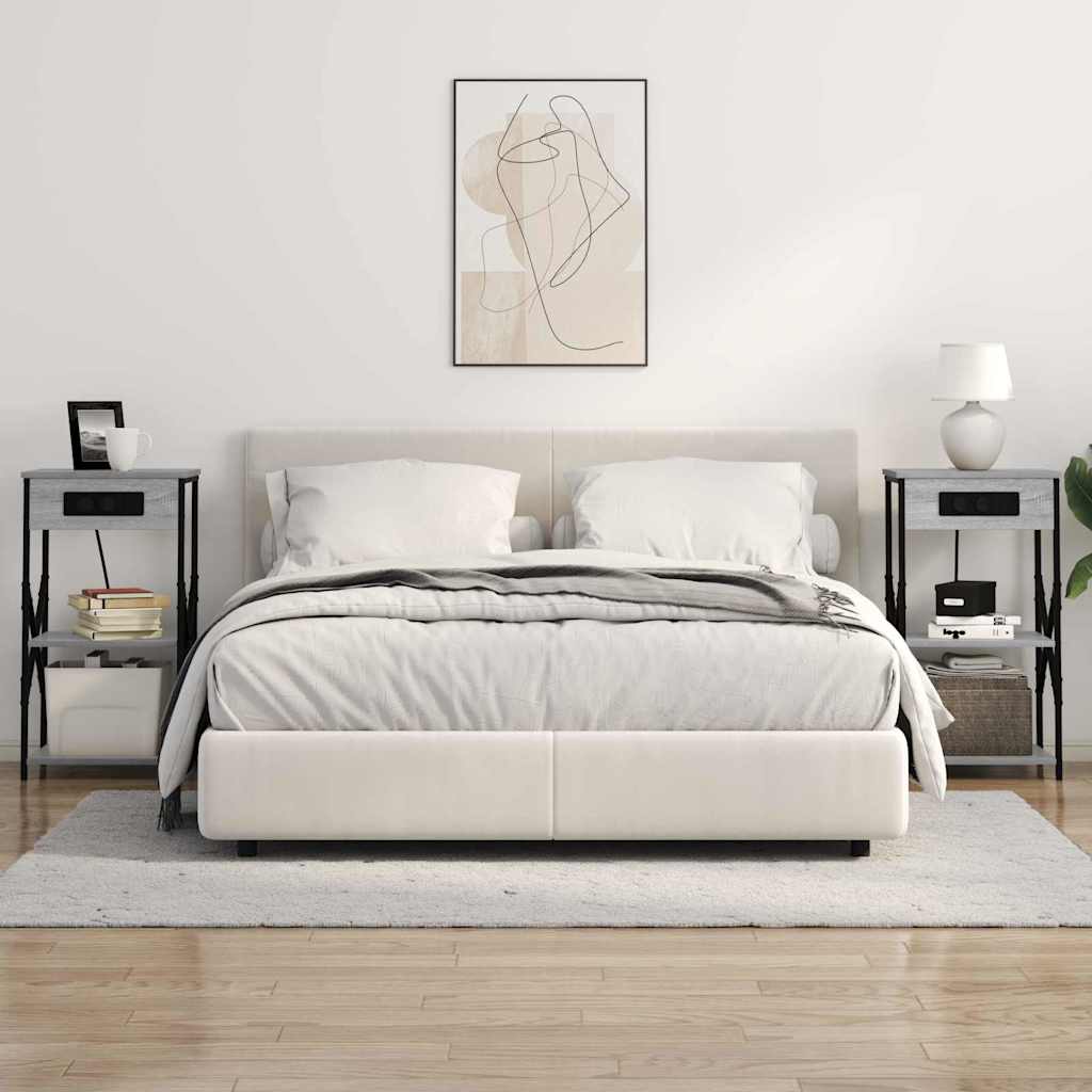 Dulap de noapte sonoma gri 41 x 31 x 76 cm Lemn compozit GartenMobel Dekor