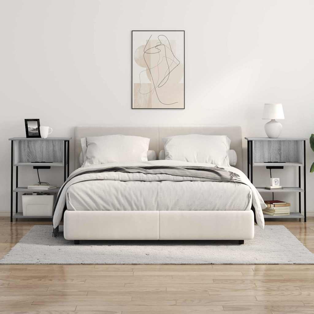 Dulap de noapte sonoma gri 55 x 31 x 76 cm Lemn compozit GartenMobel Dekor