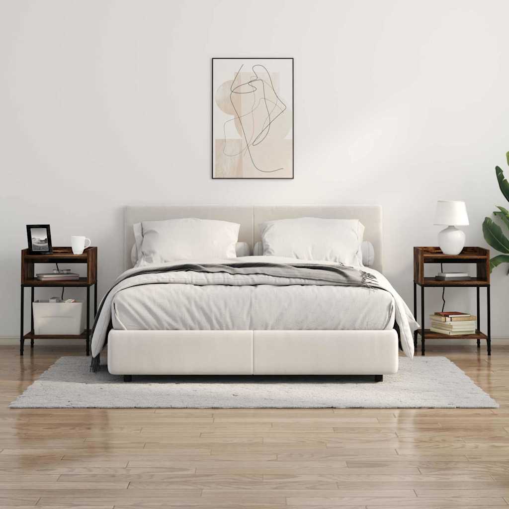 Noptieră 2 pcs Stejar afumat 40 x 40 x 61 cm Lemn compozit GartenMobel Dekor