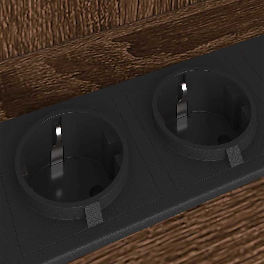 Noptieră 2 pcs Stejar brun 40 x 40 x 61 cm Lemn compozit GartenMobel Dekor