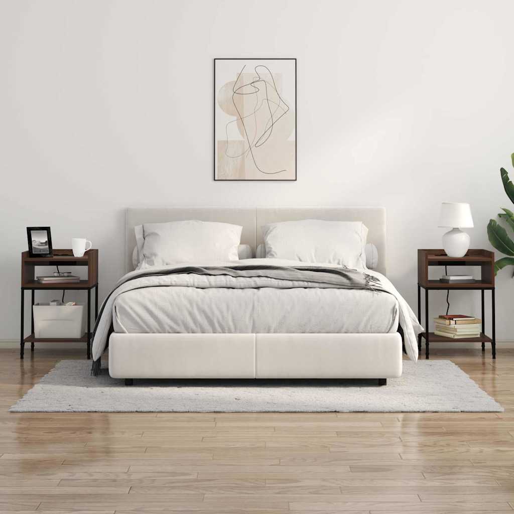 Noptieră cu raft Stejar brun 40 x 40 x 61 cm Lemn compozit GartenMobel Dekor