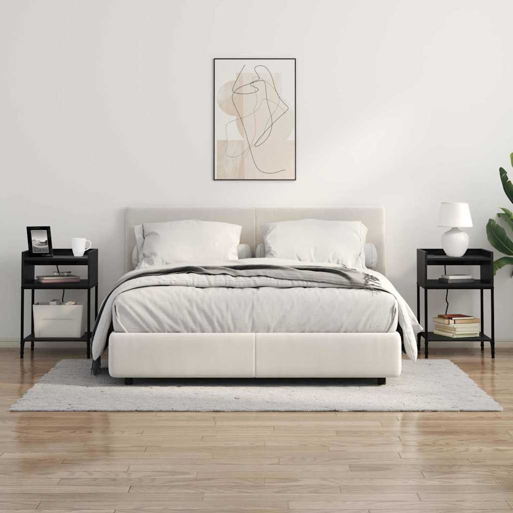 Noptieră cu raft Stejar negru 40 x 40 x 61 cm Lemn compozit GartenMobel Dekor