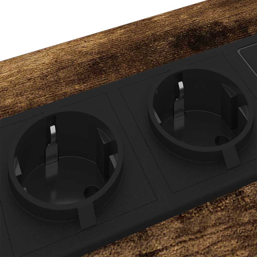 Cabinet de noptiere cu stație de încărcare 2 pcs Stejar afumat GartenMobel Dekor