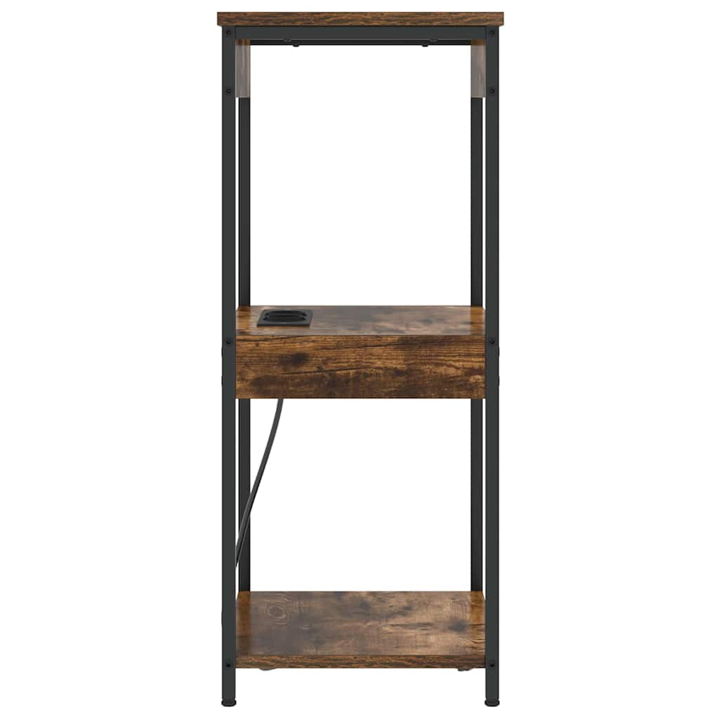 Cabinet de noptiere cu stație de încărcare Stejar afumat GartenMobel Dekor