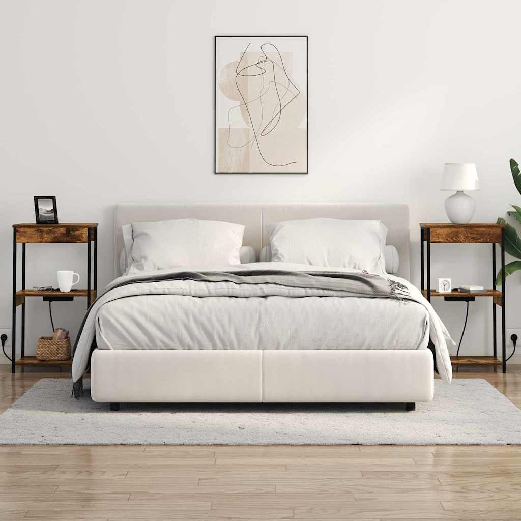 Cabinet de noptiere cu stație de încărcare Stejar afumat GartenMobel Dekor