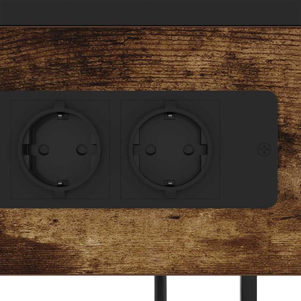 Dulap de noapte Stejar afumat 40 x 27 x 76 cm Lemn compozit GartenMobel Dekor