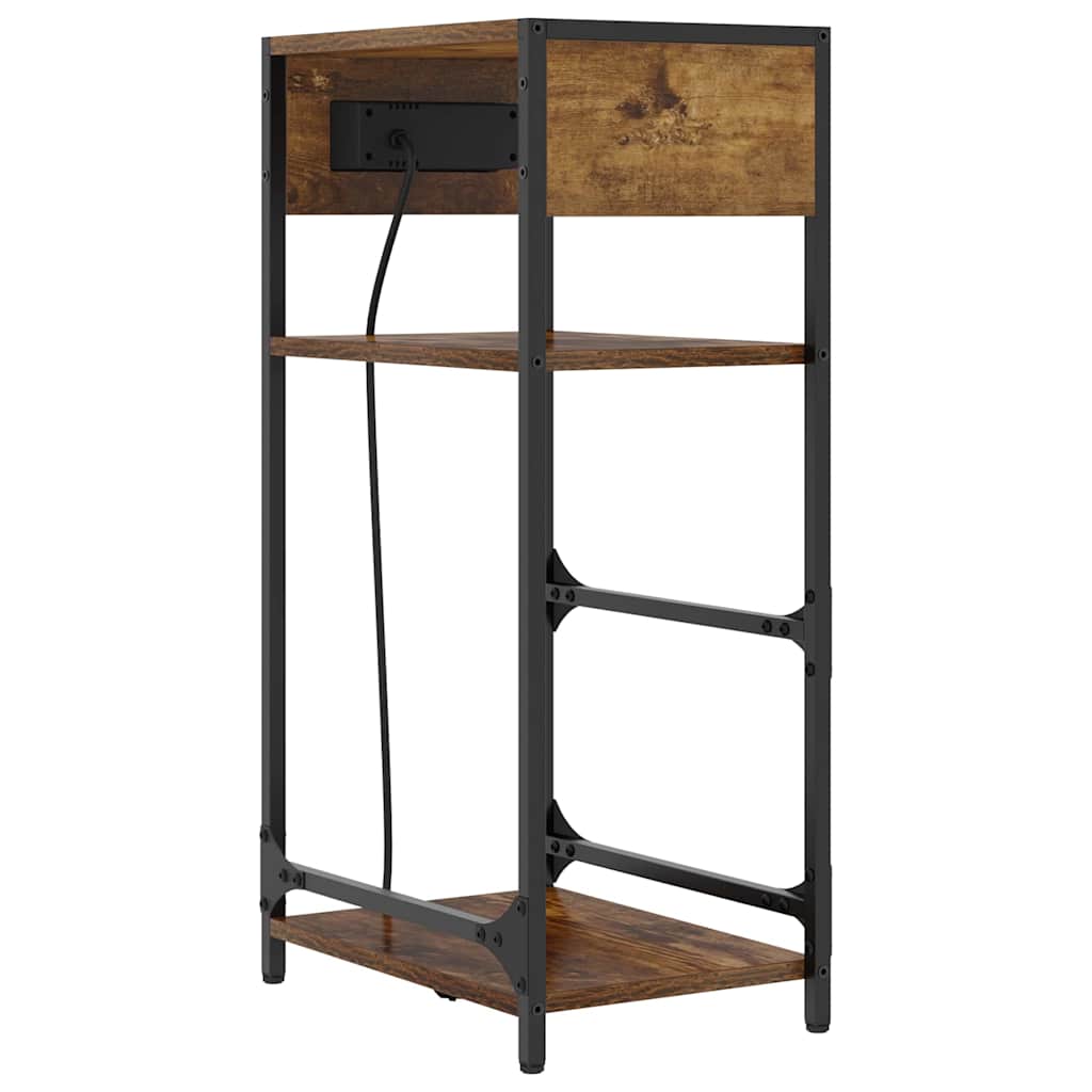 Dulap de noapte Stejar afumat 40 x 27 x 76 cm Lemn compozit GartenMobel Dekor