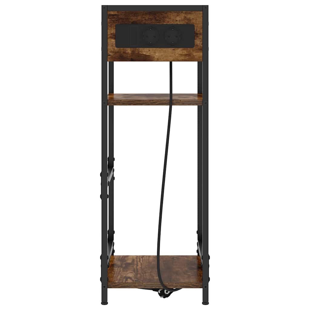 Dulap de noapte Stejar afumat 40 x 27 x 76 cm Lemn compozit GartenMobel Dekor