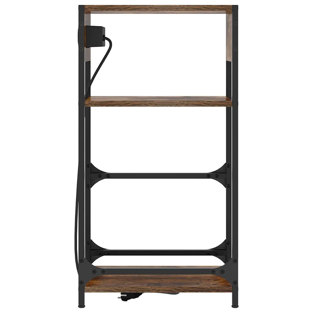 Dulap de noapte Stejar afumat 40 x 27 x 76 cm Lemn compozit GartenMobel Dekor