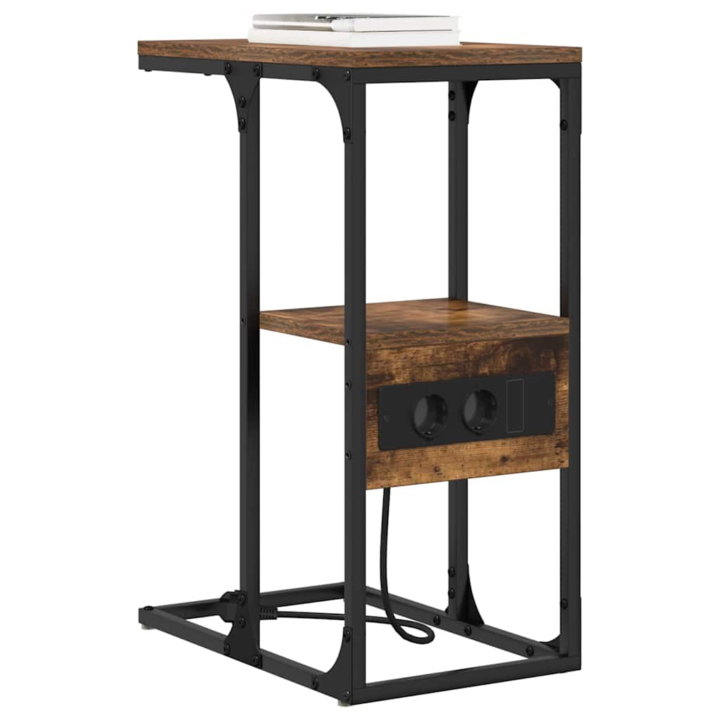 Dulap de noapte Stejar afumat 41.5 x 26 x 60.5 cm Lemn compozit GartenMobel Dekor