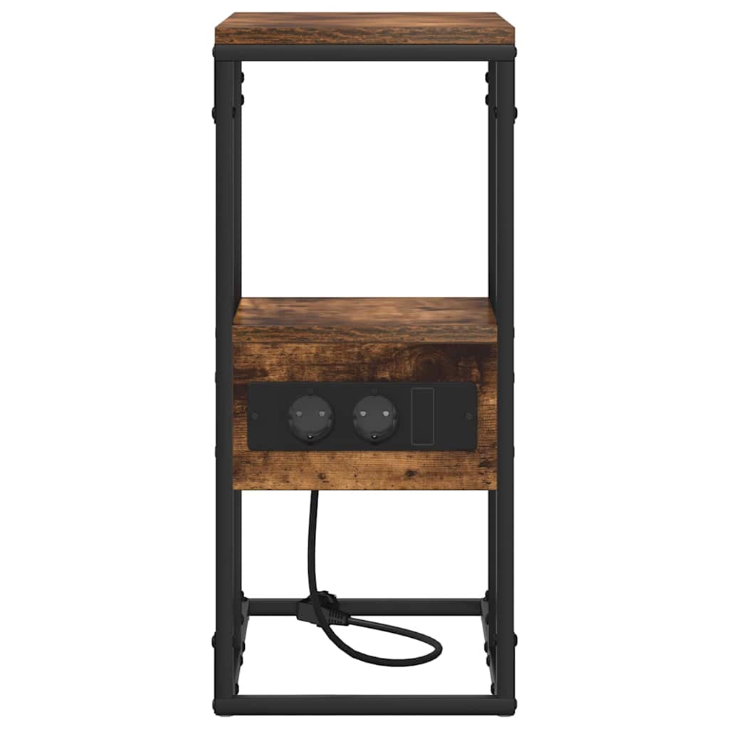 Dulap de noapte Stejar afumat 41.5 x 26 x 60.5 cm Lemn compozit GartenMobel Dekor