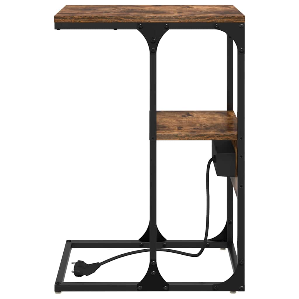 Dulap de noapte Stejar afumat 41.5 x 26 x 60.5 cm Lemn compozit GartenMobel Dekor