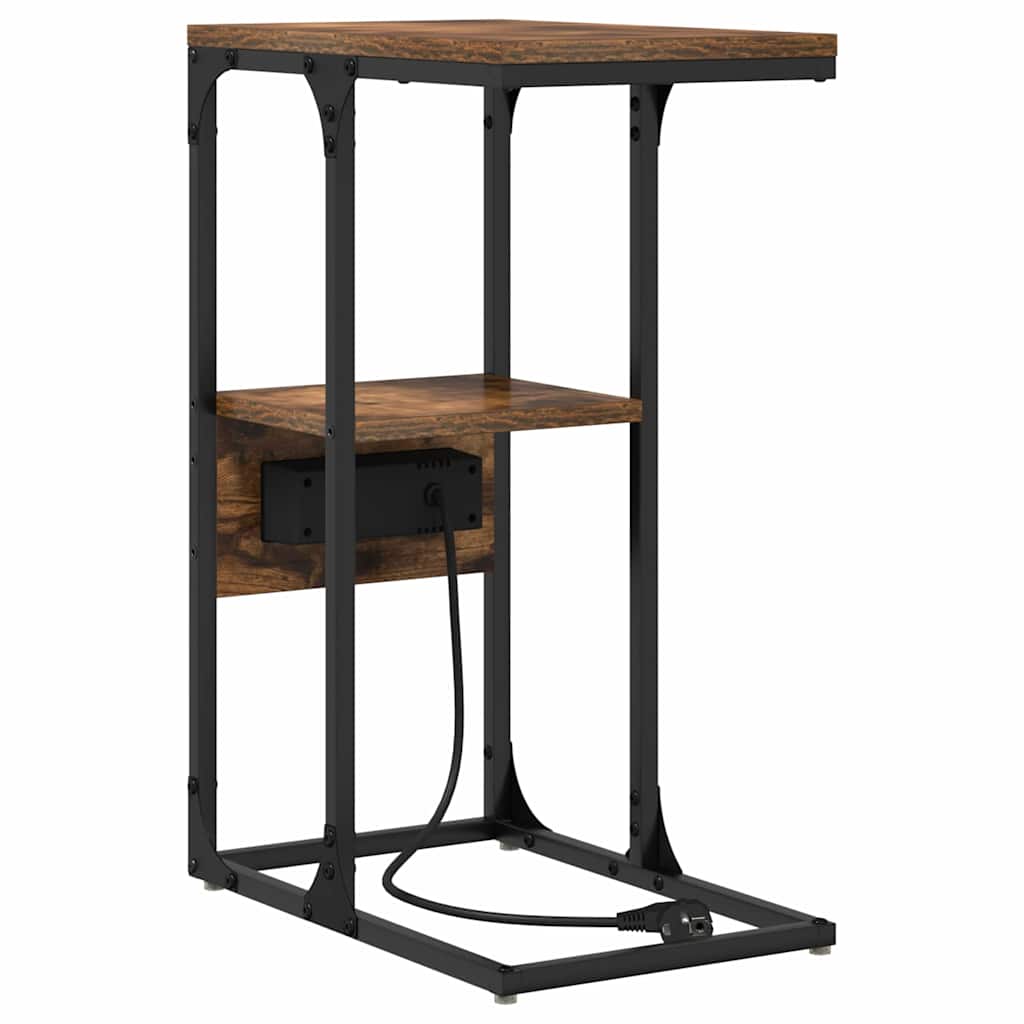 Dulap de noapte Stejar afumat 41.5 x 26 x 60.5 cm Lemn compozit GartenMobel Dekor