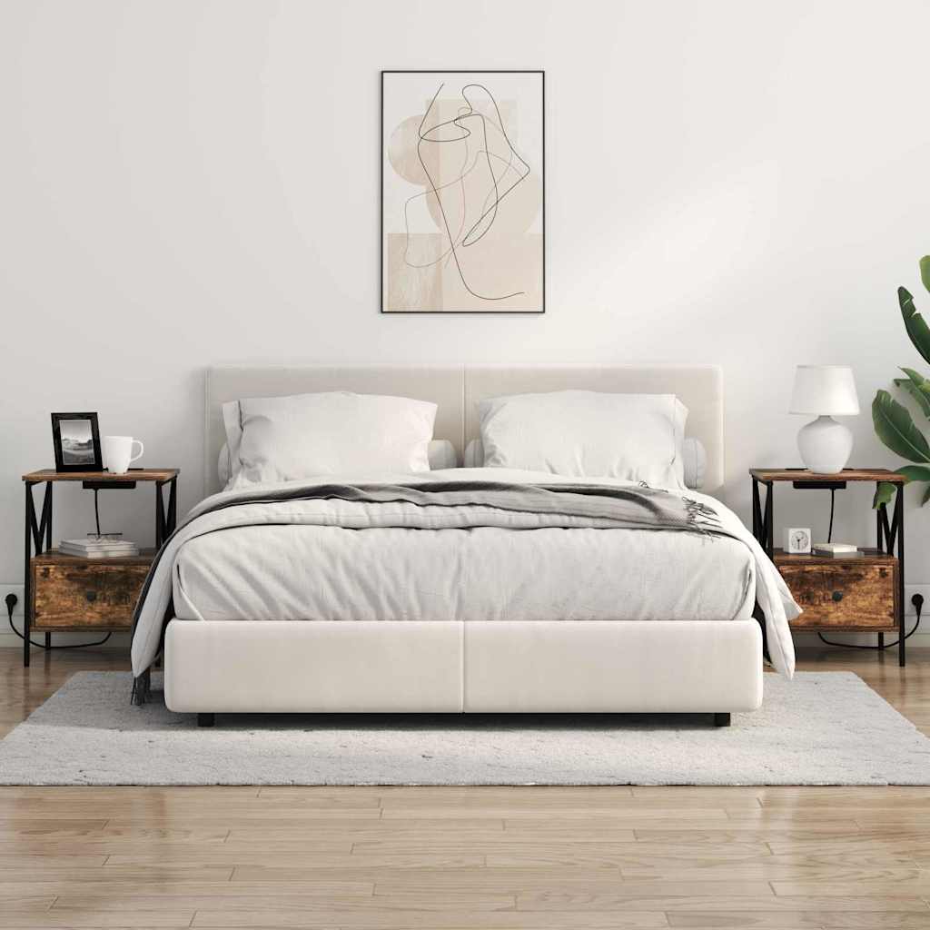 Dulap de noapte Stejar afumat 41.5 x 40.5 x 55 cm Lemn compozit GartenMobel Dekor