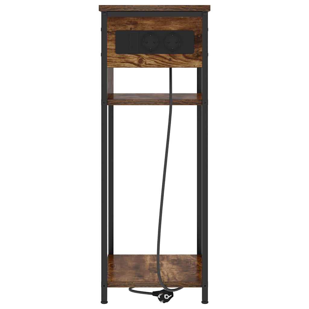 Dulap de noapte Stejar afumat 41 x 28 x 76 cm Lemn compozit GartenMobel Dekor