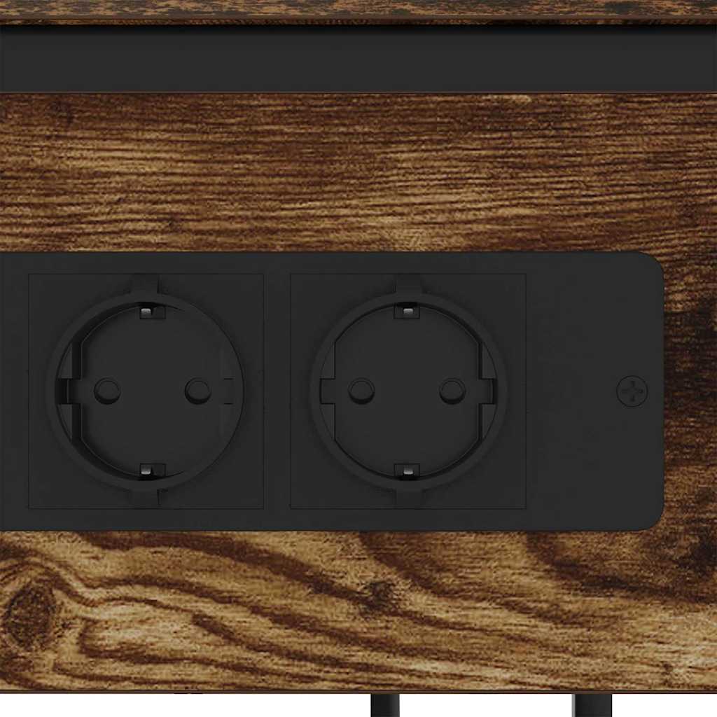 Dulap de noapte Stejar afumat 41 x 28 x 76 cm Lemn compozit GartenMobel Dekor