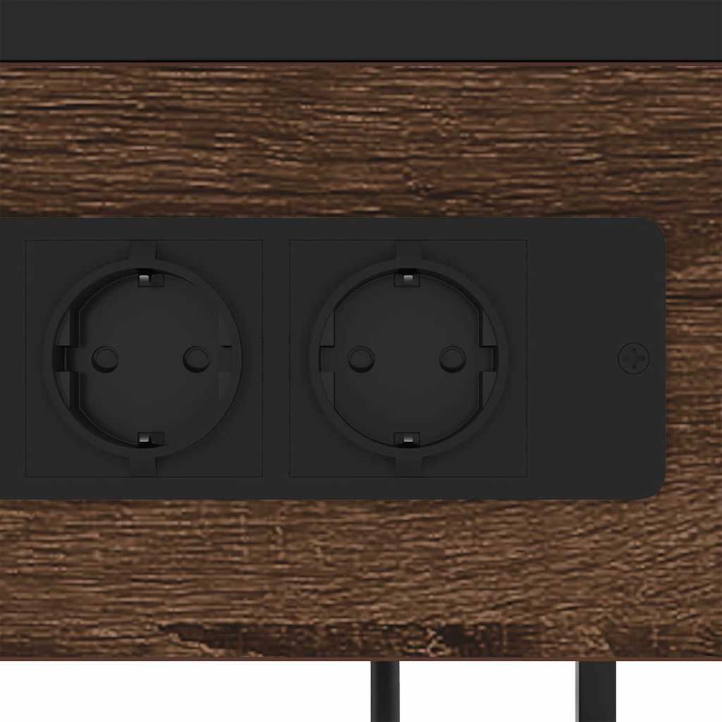 Dulap de noapte Stejar brun 40 x 27 x 76 cm Lemn compozit GartenMobel Dekor