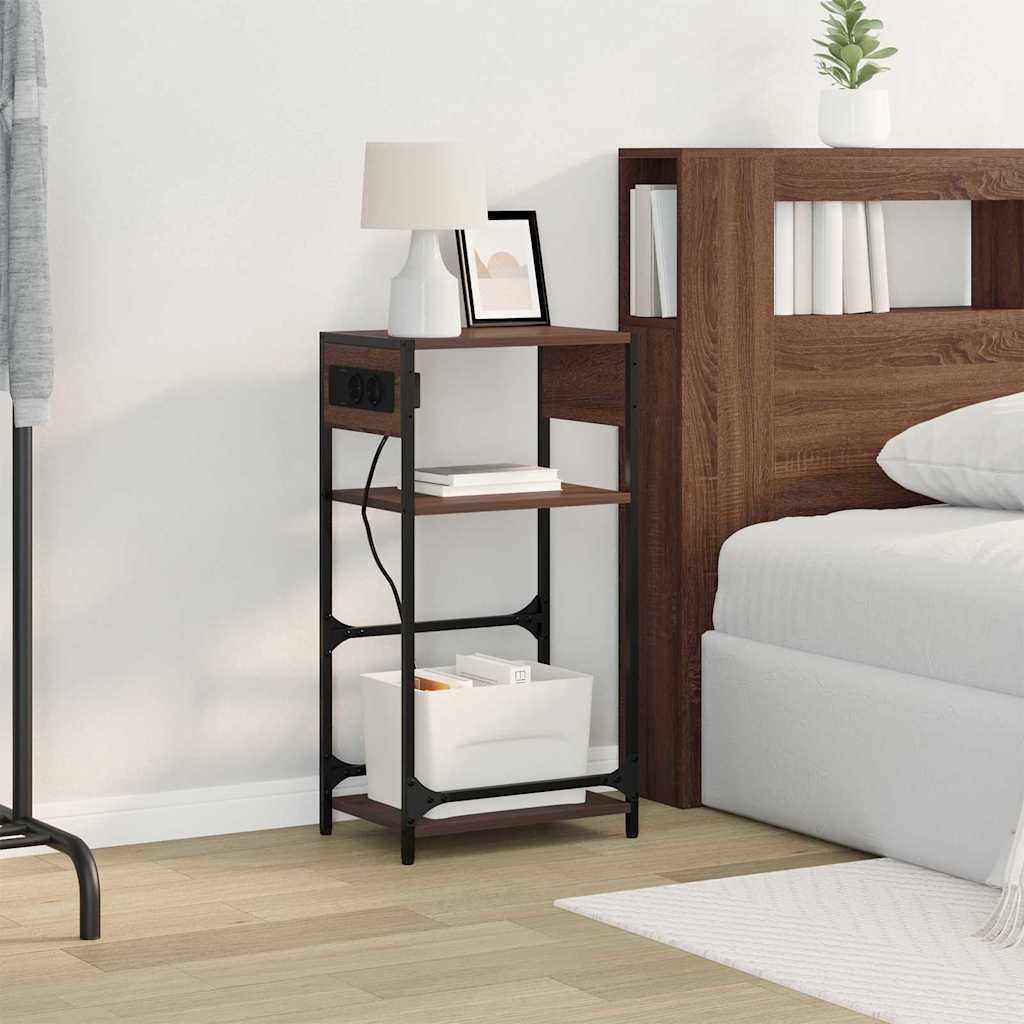 Dulap de noapte Stejar brun 40 x 27 x 76 cm Lemn compozit GartenMobel Dekor