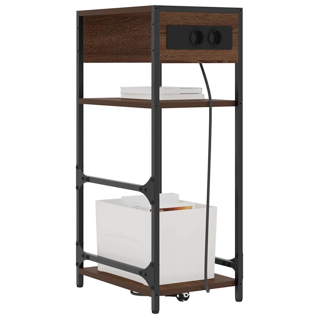 Dulap de noapte Stejar brun 40 x 27 x 76 cm Lemn compozit GartenMobel Dekor