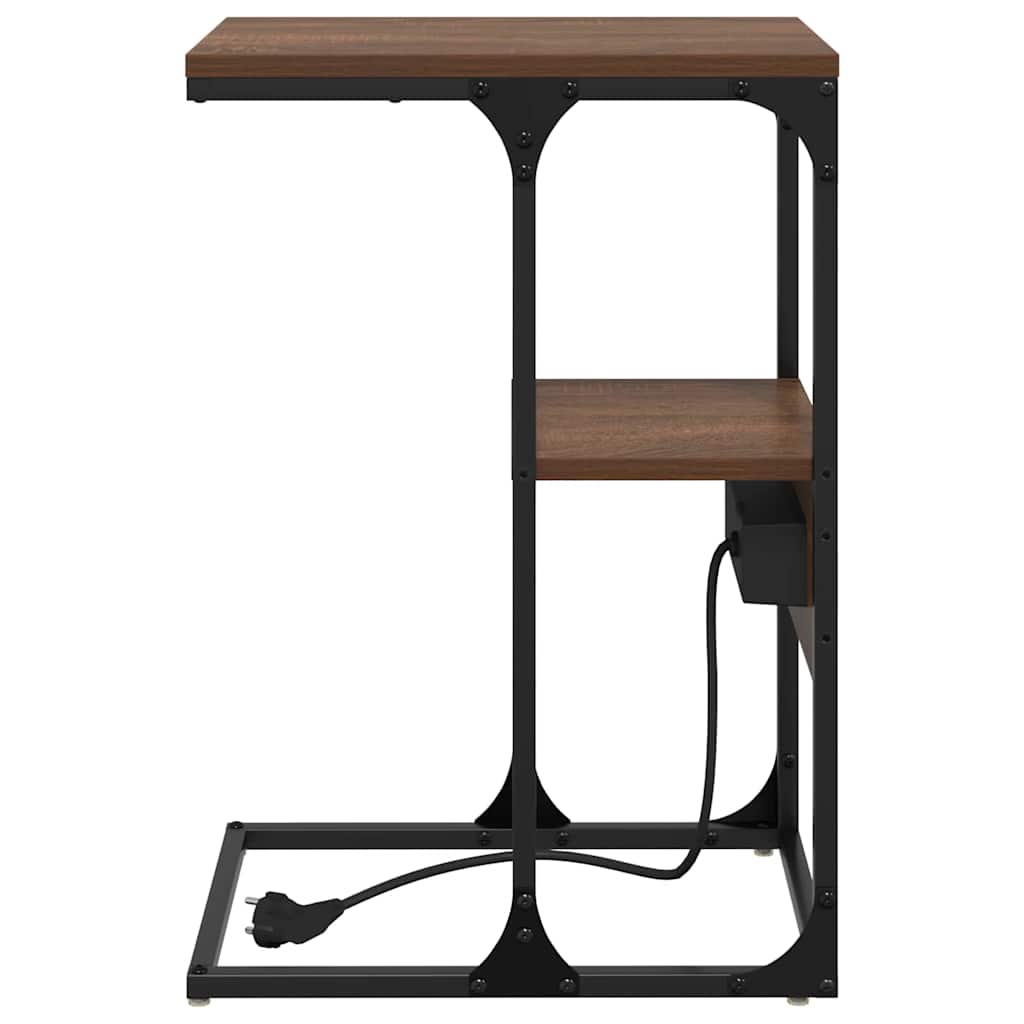 Dulap de noapte Stejar brun 41.5 x 26 x 60.5 cm Lemn compozit GartenMobel Dekor