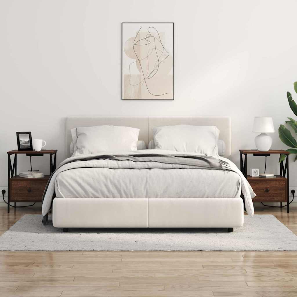 Dulap de noapte Stejar brun 41.5 x 40.5 x 55 cm Lemn compozit GartenMobel Dekor