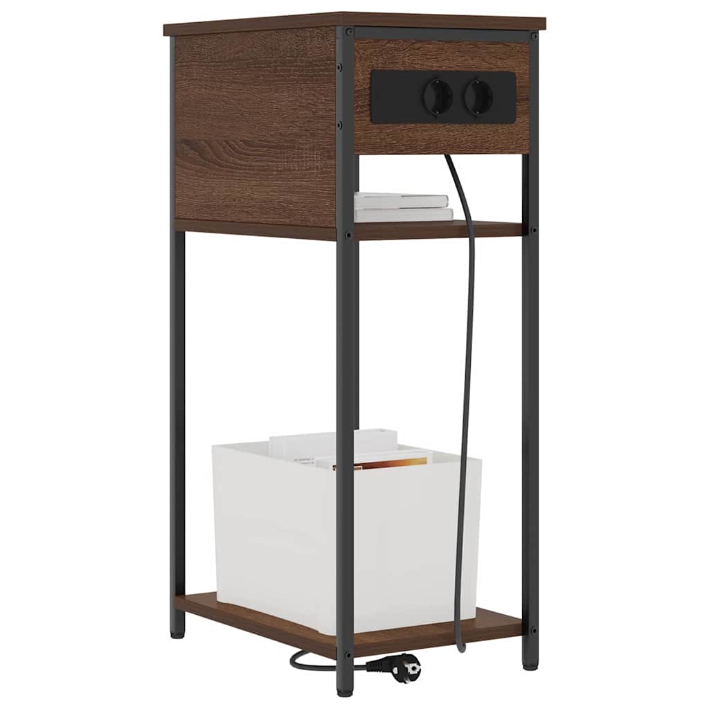 Dulap de noapte Stejar brun 41 x 28 x 76 cm Lemn compozit GartenMobel Dekor