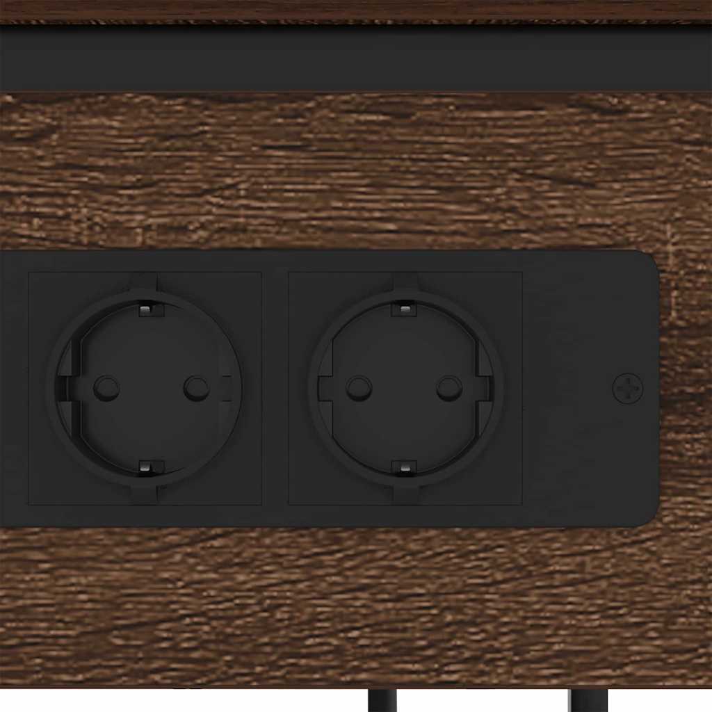 Dulap de noapte Stejar brun 41 x 28 x 76 cm Lemn compozit GartenMobel Dekor