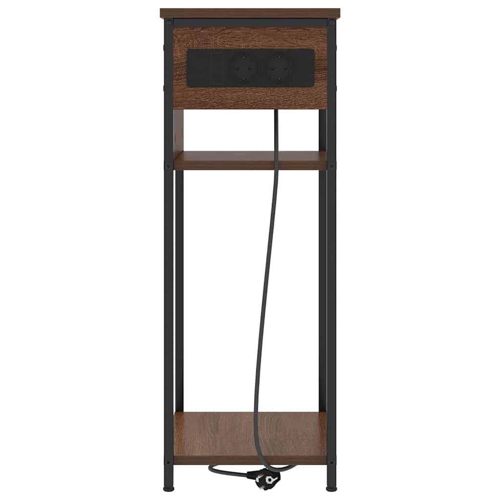 Dulap de noapte Stejar brun 41 x 28 x 76 cm Lemn compozit GartenMobel Dekor