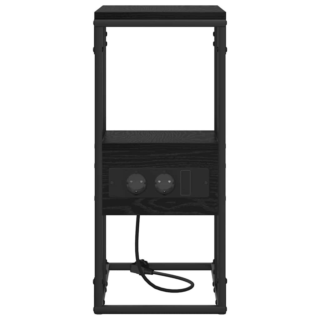 Dulap de noapte Stejar negru 41.5 x 26 x 60.5 cm Lemn compozit GartenMobel Dekor