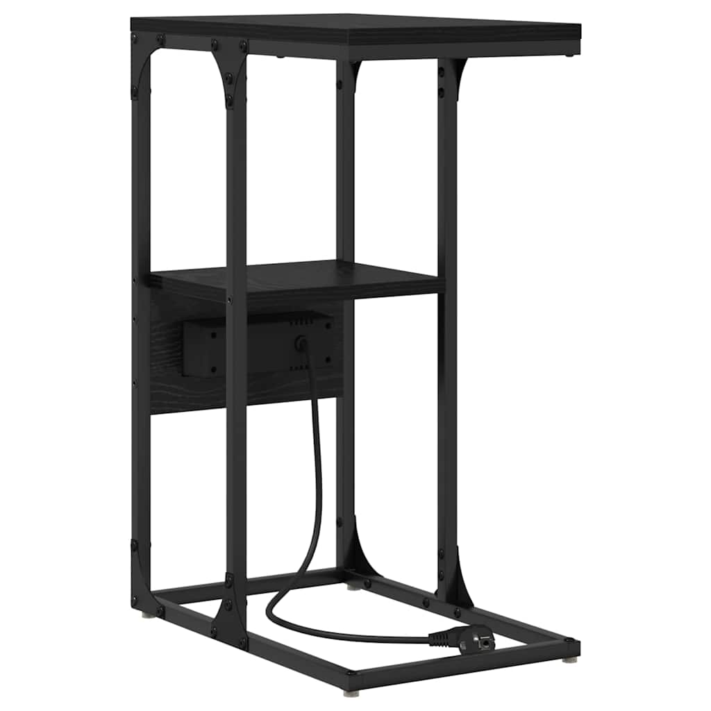 Dulap de noapte Stejar negru 41.5 x 26 x 60.5 cm Lemn compozit GartenMobel Dekor