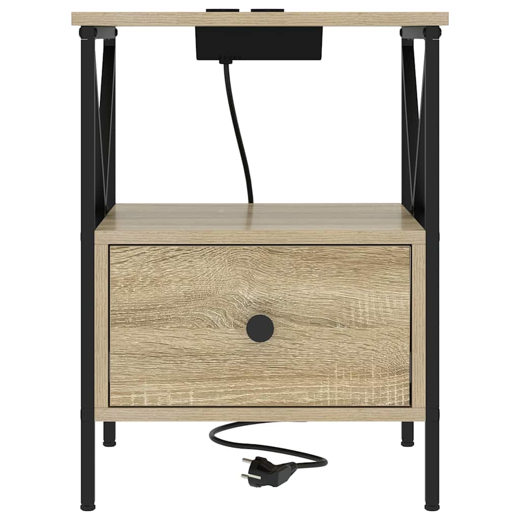 Dulap de noapte Stejar sonoma 41.5 x 40.5 x 55 cm Lemn compozit GartenMobel Dekor