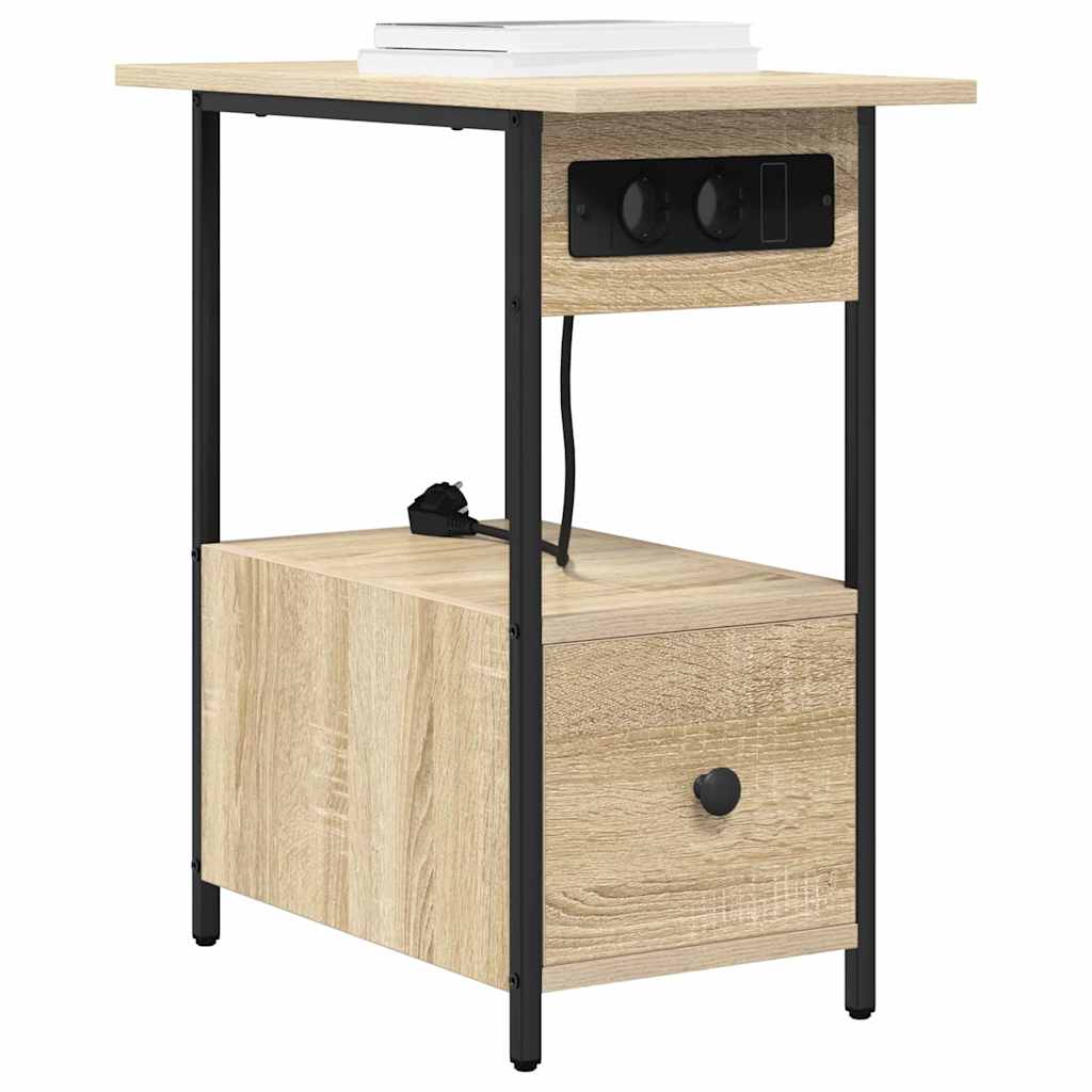 Dulap de noapte Stejar sonoma 60 x 30 x 61 cm Lemn compozit GartenMobel Dekor