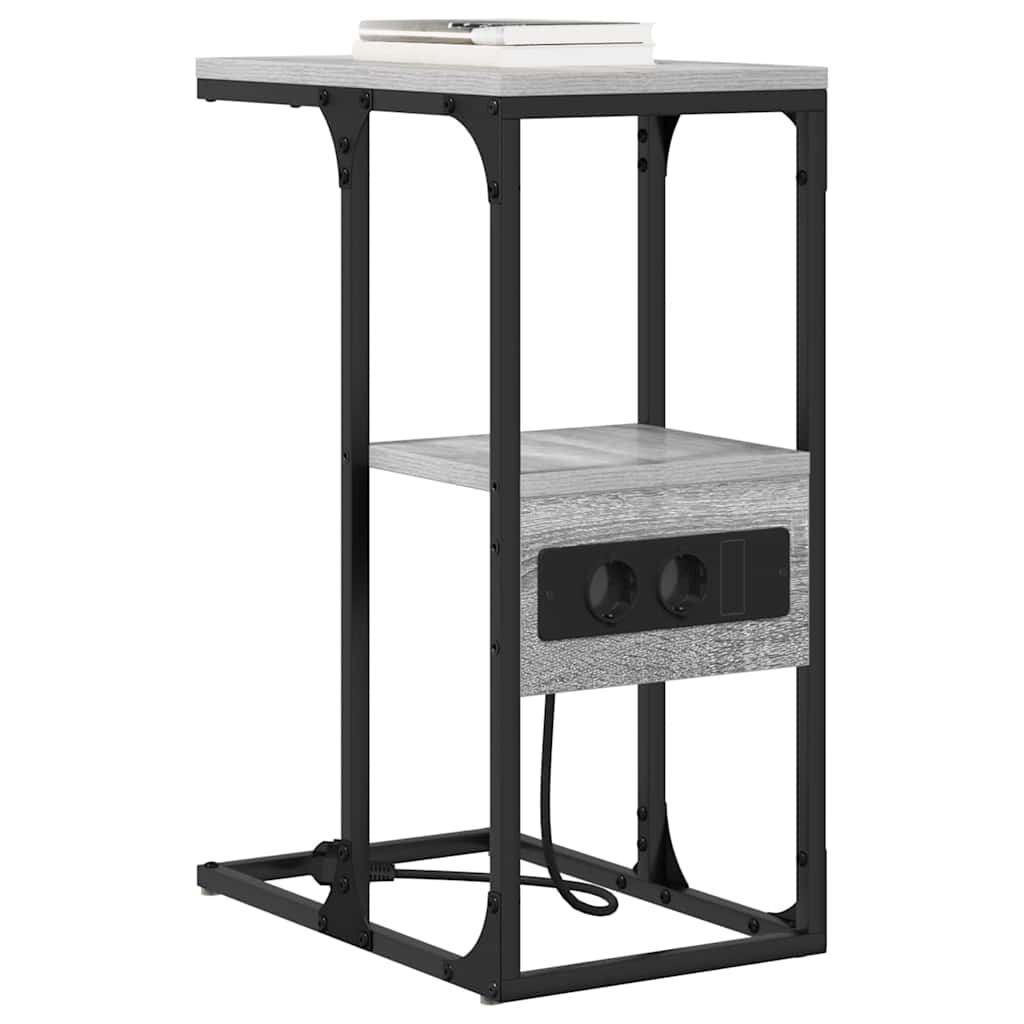 Dulap de noapte sonoma gri 41.5 x 26 x 60.5 cm Lemn compozit GartenMobel Dekor