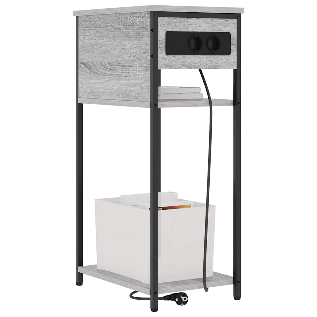 Dulap de noapte sonoma gri 41 x 28 x 76 cm Lemn compozit GartenMobel Dekor