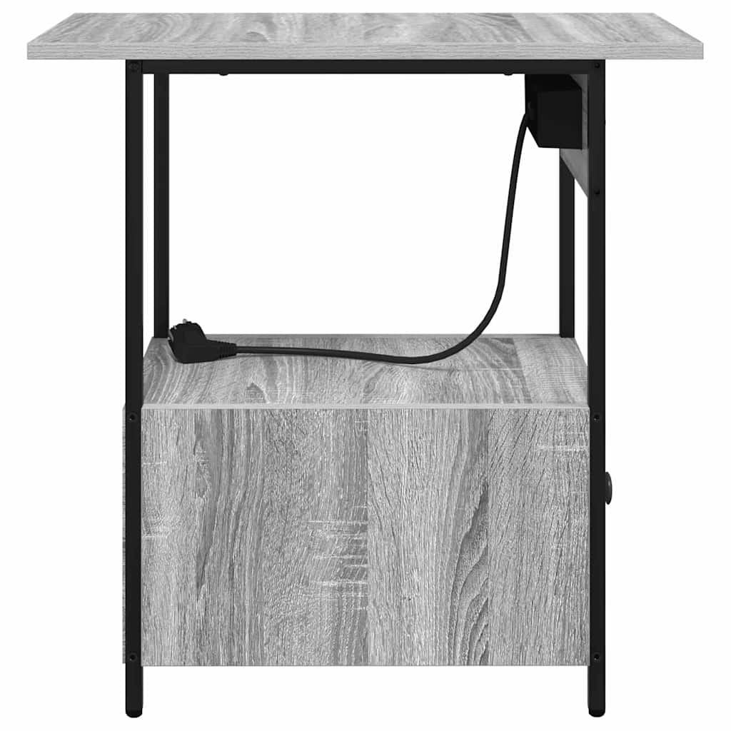 Dulap de noapte sonoma gri 60 x 30 x 61 cm Lemn compozit GartenMobel Dekor