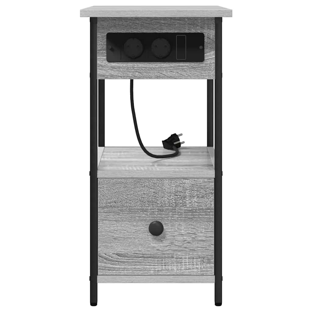 Dulap de noapte sonoma gri 60 x 30 x 61 cm Lemn compozit GartenMobel Dekor