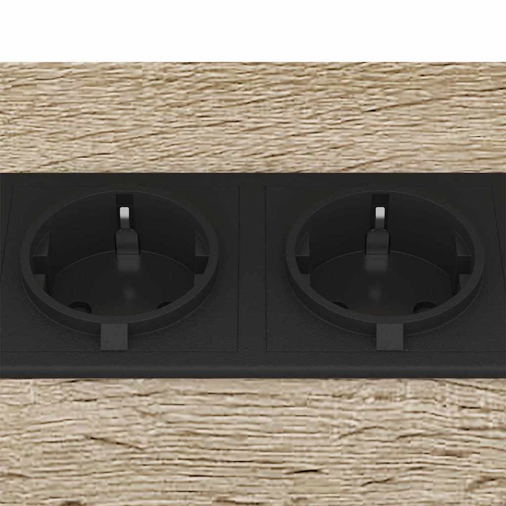 Noptieră 2 pcs Stejar sonoma 38 x 30 x 48 cm Lemn compozit GartenMobel Dekor