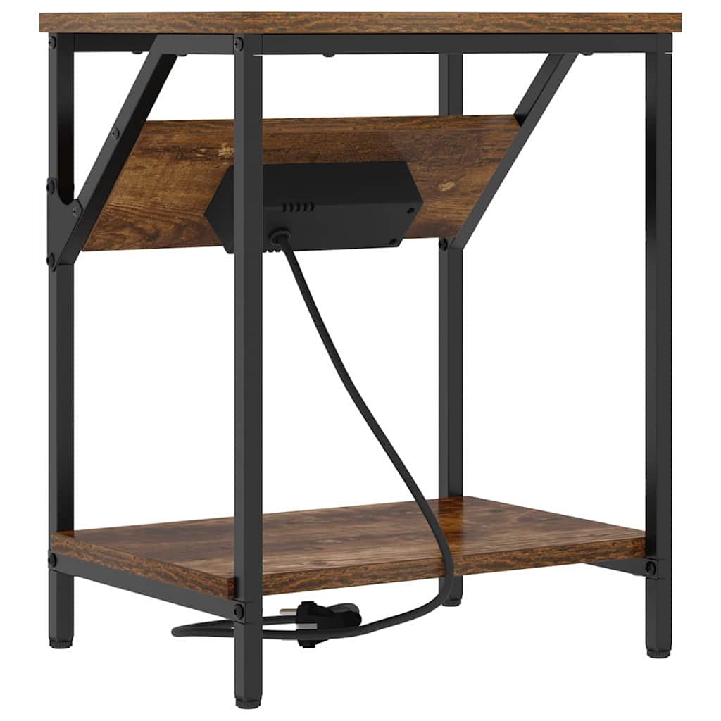 Noptieră Stejar afumat 38 x 30 x 48 cm Lemn compozit GartenMobel Dekor